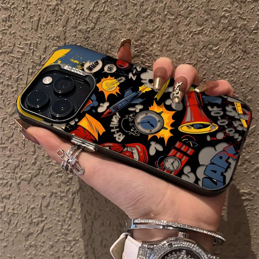 Casing Ponsel Jam Alarm Grafiti Cocok Untuk VIVO Y17S Y12S Y03 Y12 Y20 Y21 Y28 Y18 Y22 Y16 Y27S V30 