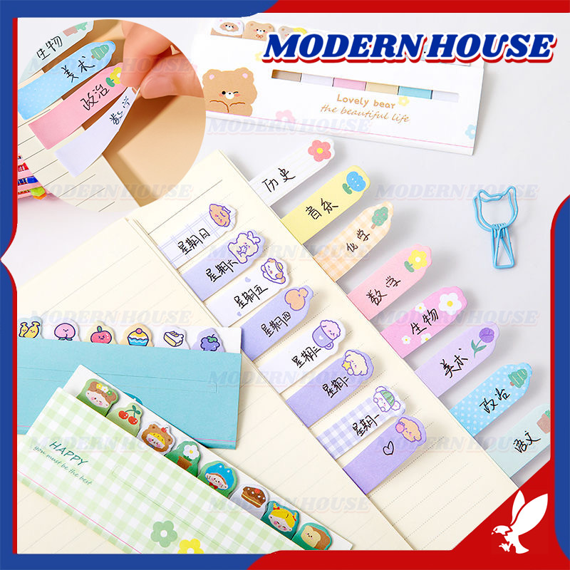 

Sticky Notes Karakter 8IN1 / stick marker / index pembatas buku / Tempelan Kertas Catatan 120 Lembar