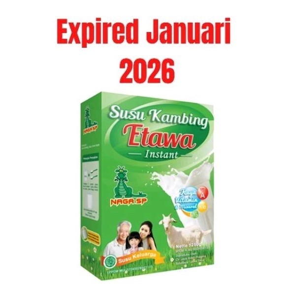 

Susu Kambing Etawa NAGA SP Bubuk Instan Goat Milk Obat Maag Asam Lambung / Goat Milk