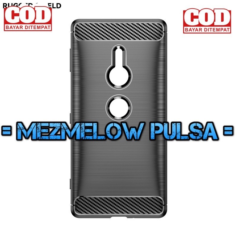 Soft Case TPU Fiber Carbon Casing Caseng Softcase Case SONY XPERIA XZ2 BIASA / SONY XPERIA XZ2 COMPA