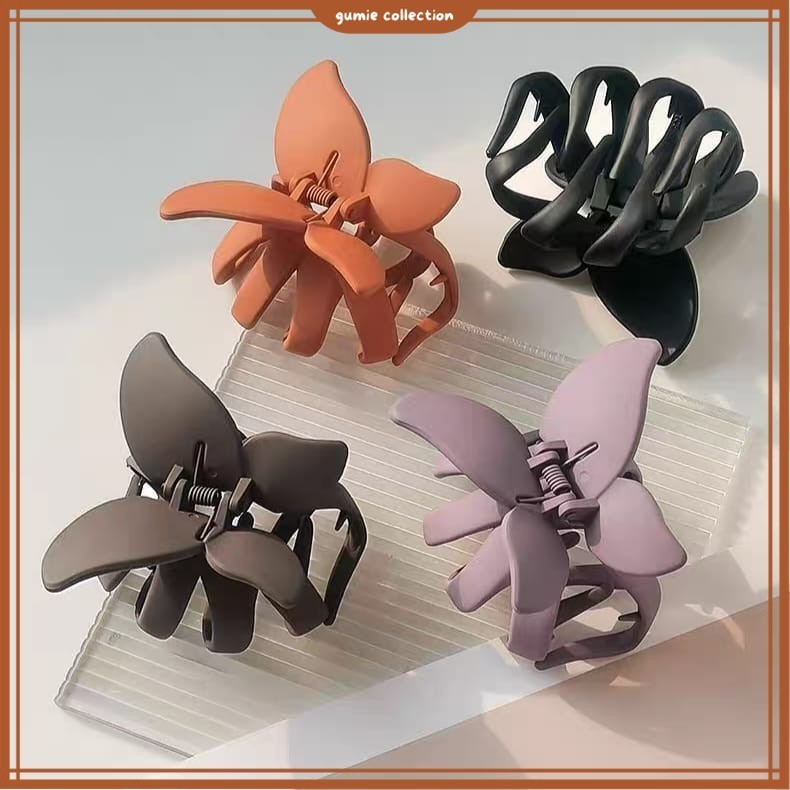 GC - 7CM JEPIT RAMBUT KUPU-KUPU JUMBO DOFF / JEDAI SALON MATTE DOFF KOREAN STYLE BUTTERFLY
