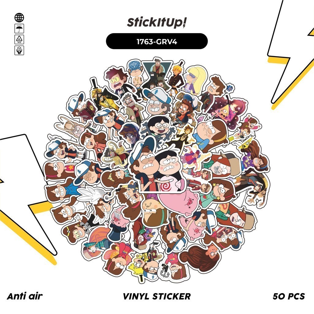 

COD✨ 50 Pcs Stiker GRAVITY FALLS CHARACTER MIX 04 Lucu Anti Air Untuk Dekorasi Notebook Sepeda Skateboard Handphone DIY
