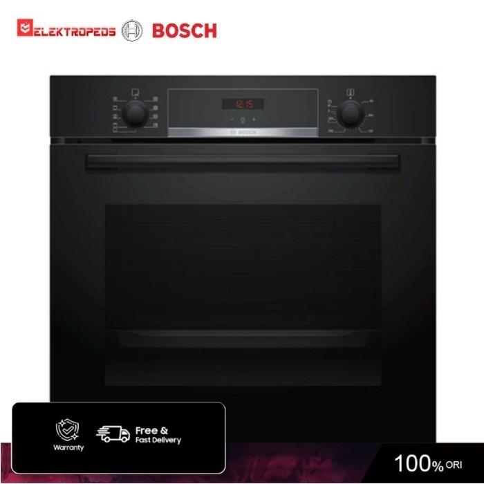 BOSCH Oven Tanam/ Built-in Oven HBA534EB0K Seri 4 | Black 60 cm Bosch