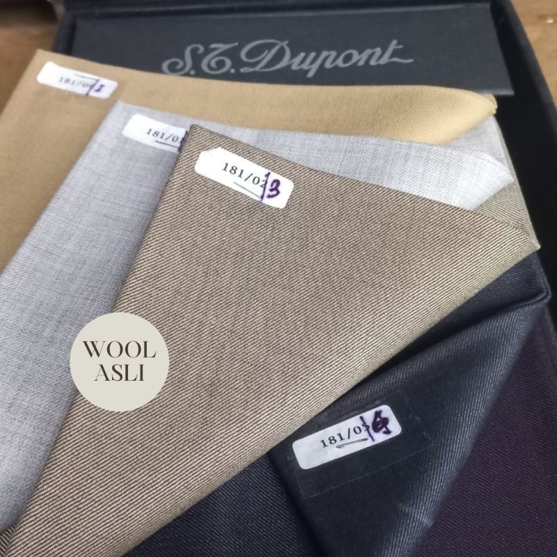 kain wool asli super premium bahan kain jas blazer celana wool asli