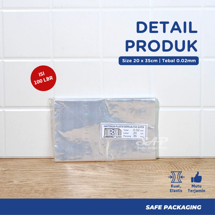 Kantong Plastik PP GAWANG PP 20x35 cm PP 40x60cm PP 45x60cm | Plastik PP Bening | Plastik Bungkus | 