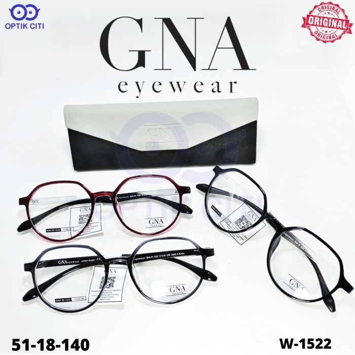 Frame Kacamata Pria Wanita Bulat GNA 1522 Eyewear Original