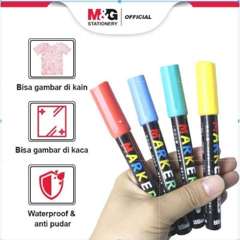 

M&G Acrylic Marker Set 5 colors Marker Multifungsi Segala Permukaan Paint Marker Spidol Akrilik APL976D9 Menggambar