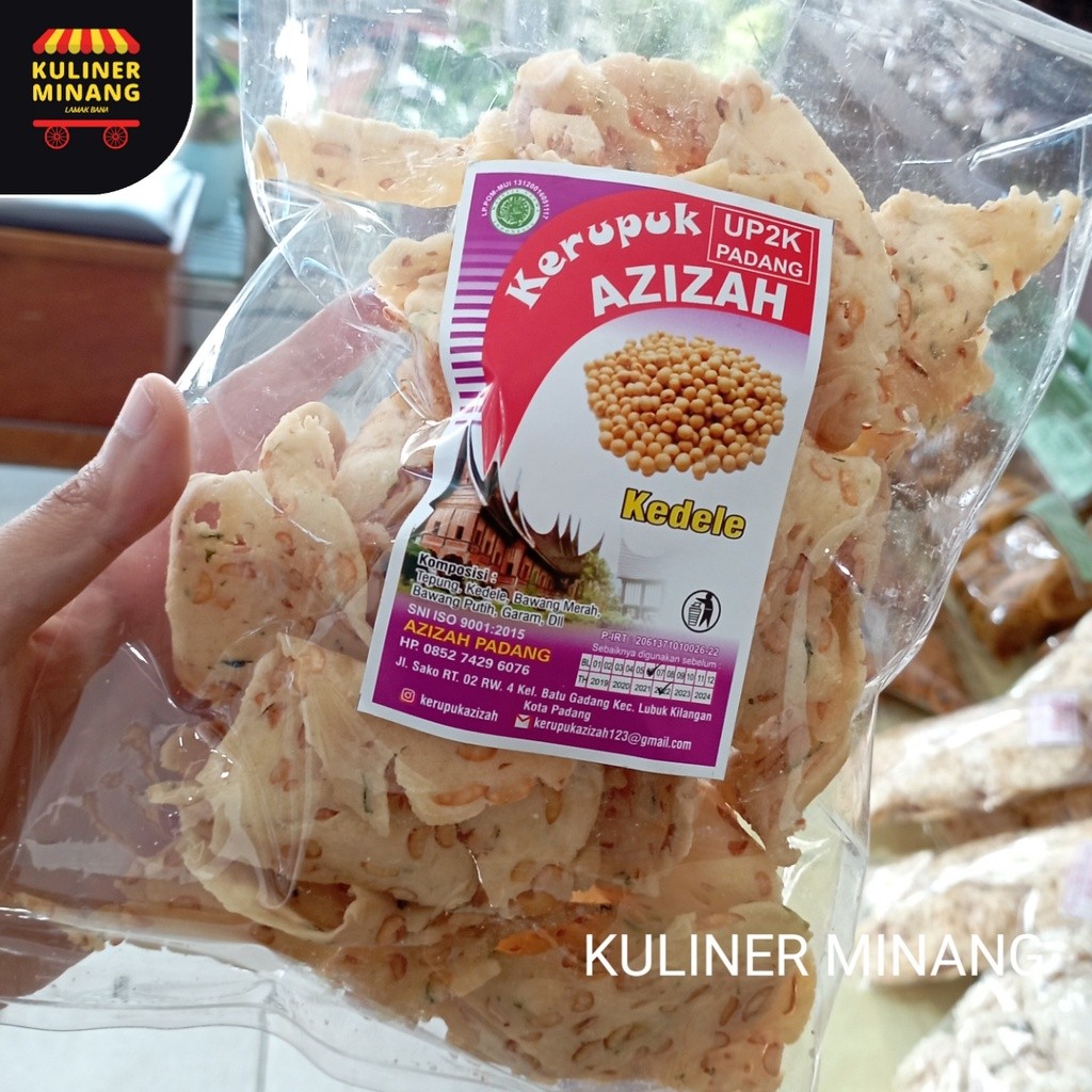 

Kuliner Minang Kerupuk Bawang Kedelai Azizah Oleh Oleh Cemilan Payakumbuh Padang Khas Pariaman 250g Jajanan Snack Kabau AX00