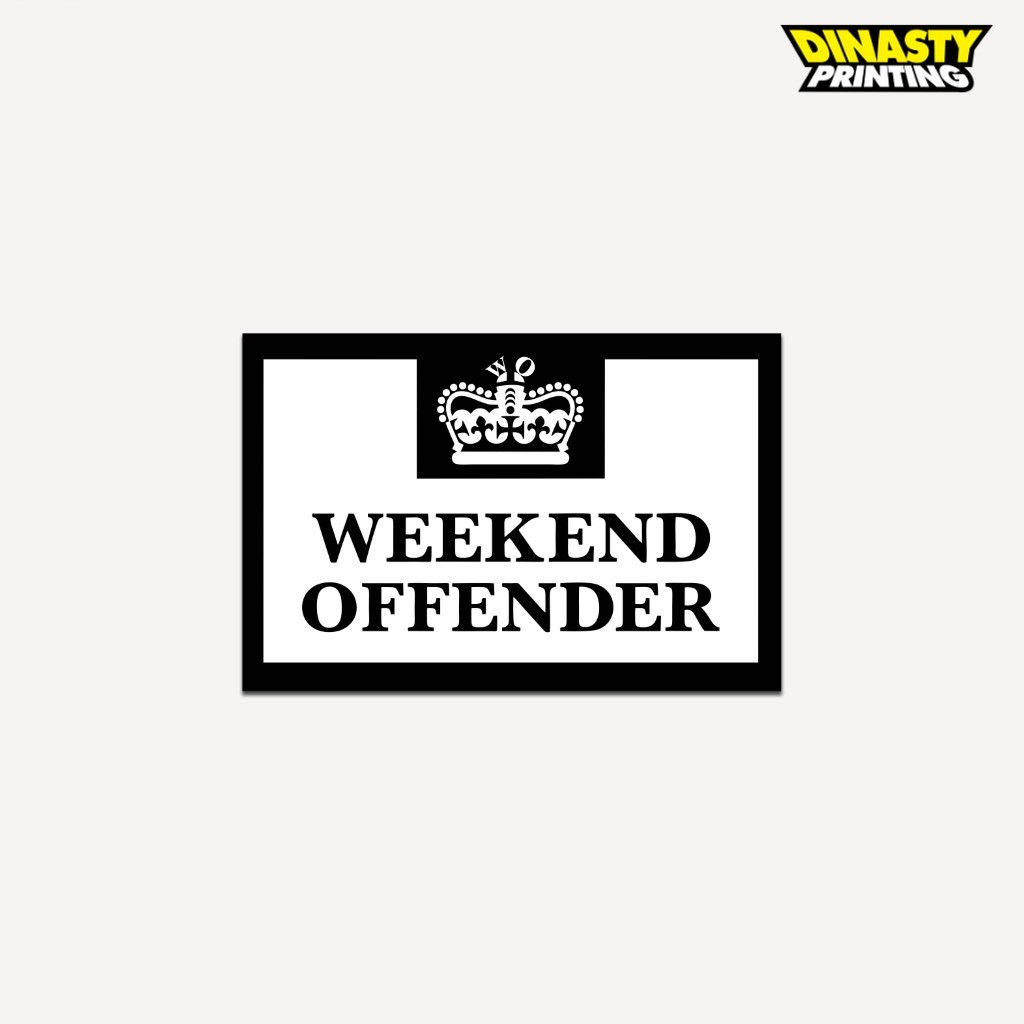 

STICKER PRINT CUT WEEKEND OFFENDER | STIKER FOOTBALL
