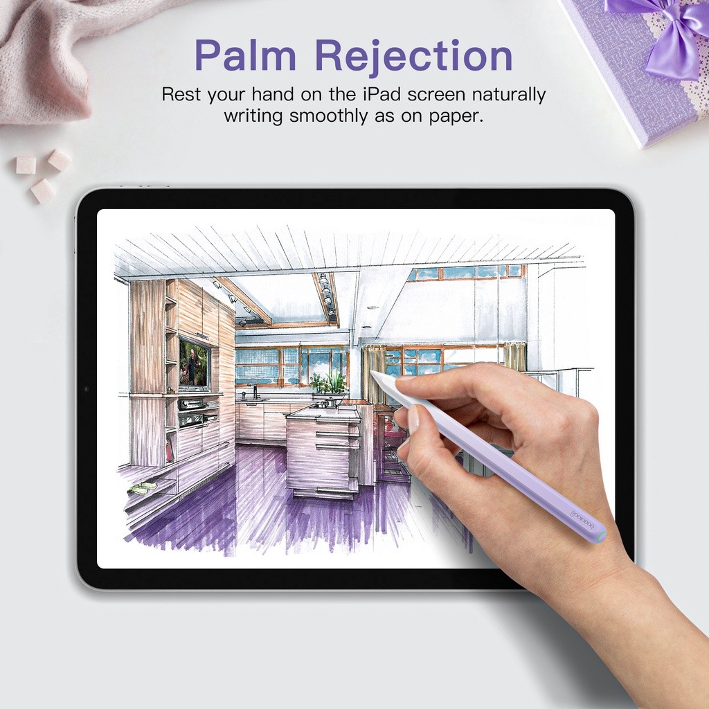 FER GOOJODOQ 13th GD13 pencil Stylus Pencil for iPad with Palm Rejection with wireless charger,