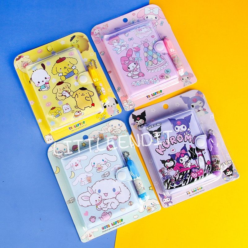 

LIttleendit ATK50 Set Buku Diary Sanrio Lucu/ Notebook Mini Book 2in1 Sanrio/ Set Memo Diary Sanrio