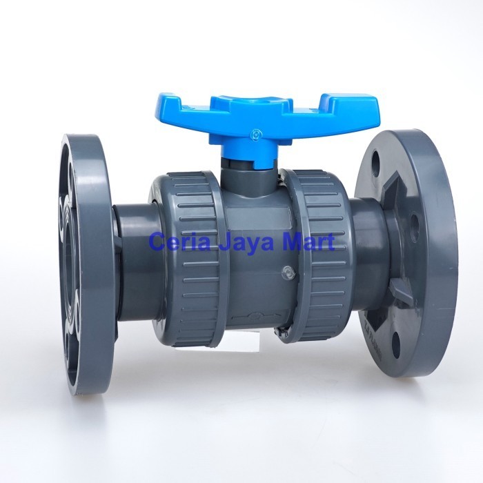 Ball valve pvc 3 Inch true union flange jis 10k / Ball valve double Watermur Flange JIS DN 80