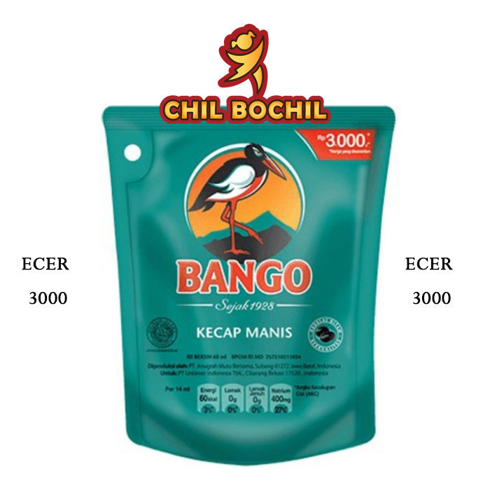 

KECAP BANGO 60ML ECER 3000 - BANGO ECER RP 3000 - CHIL BOCHIL