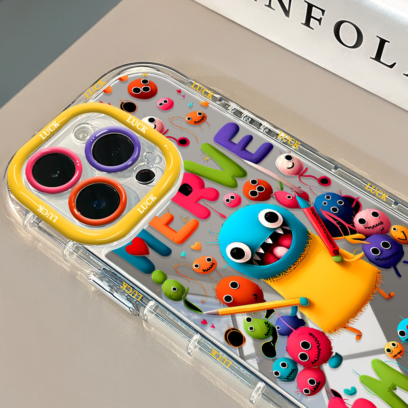 Kartun Monster Kecil Yang Lucu case Hp Iphone 11 Pro Max Xs Xr 12 13 14 15 Plus