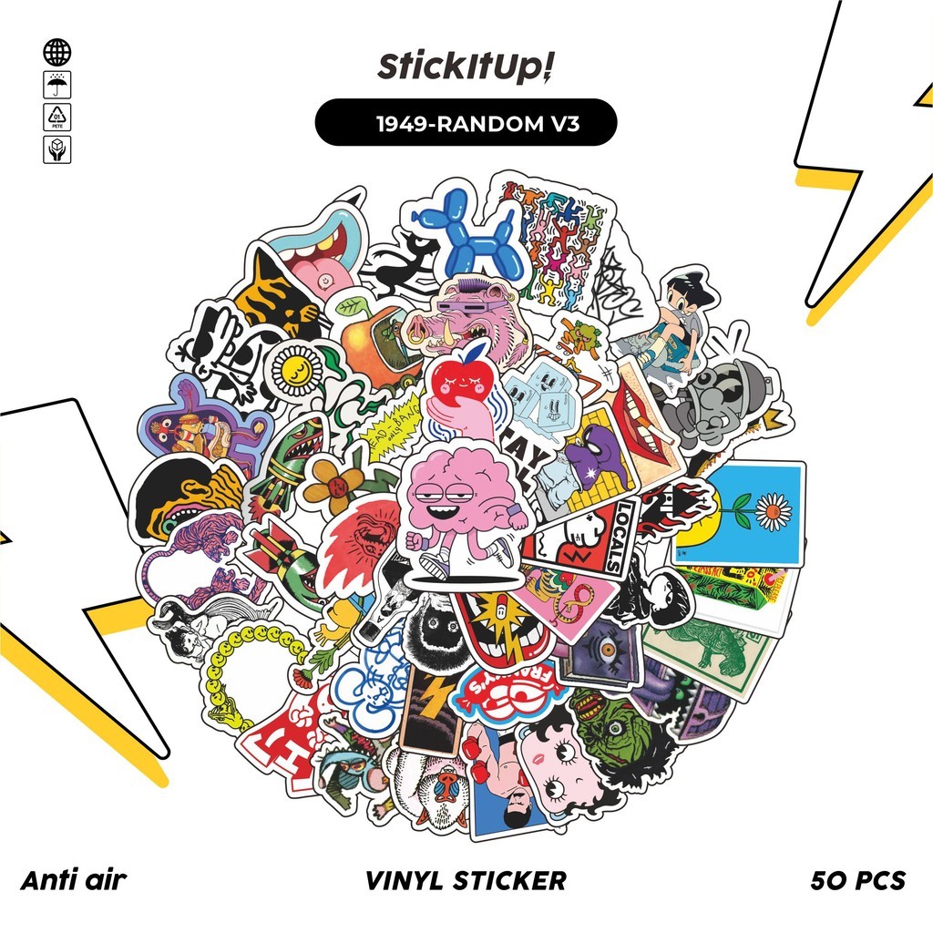 

COD✨ 50 Pcs Stiker Random V7 Lucu Anti Air Untuk Dekorasi Notebook Sepeda Skateboard Handphone DIY