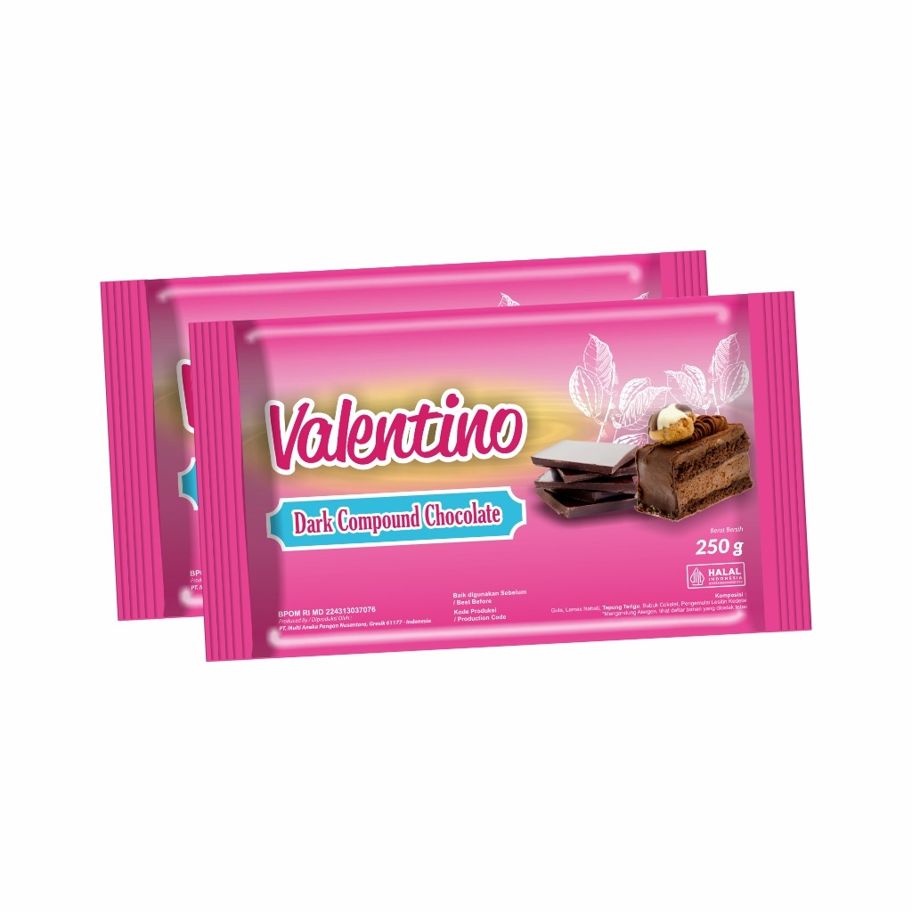 

VALENTINO COMPOUND DARK 250GR COKELAT BATANG