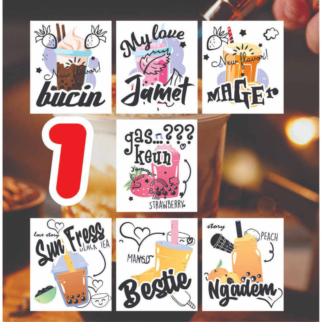 

100 PCS stiker kata kata gaul 2020