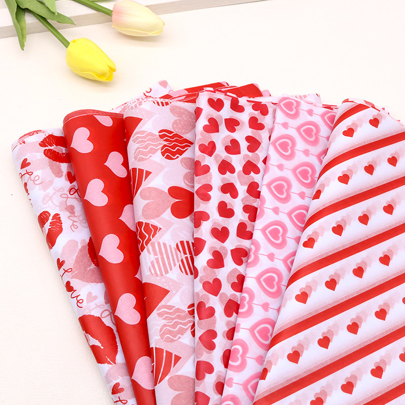 

10 Sheets 50*66CM Love Valentine's Day Tissue Paper DIY Handmade Craft Paper Flowers Gift Packing Wedding Party Decor Supplies