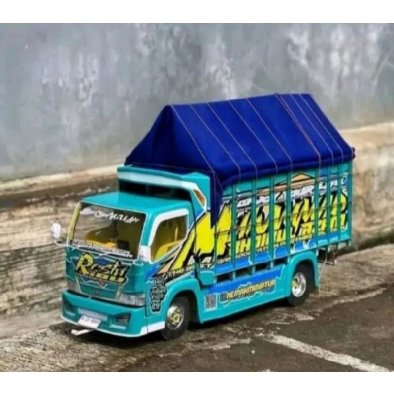 MINIATUR TRUK OLENG KAYU ASLI BONUS TERPAL, MINIATUR TRUK, MINIATUR TREK, MINIATUR TRUCK, MAINAN ANA