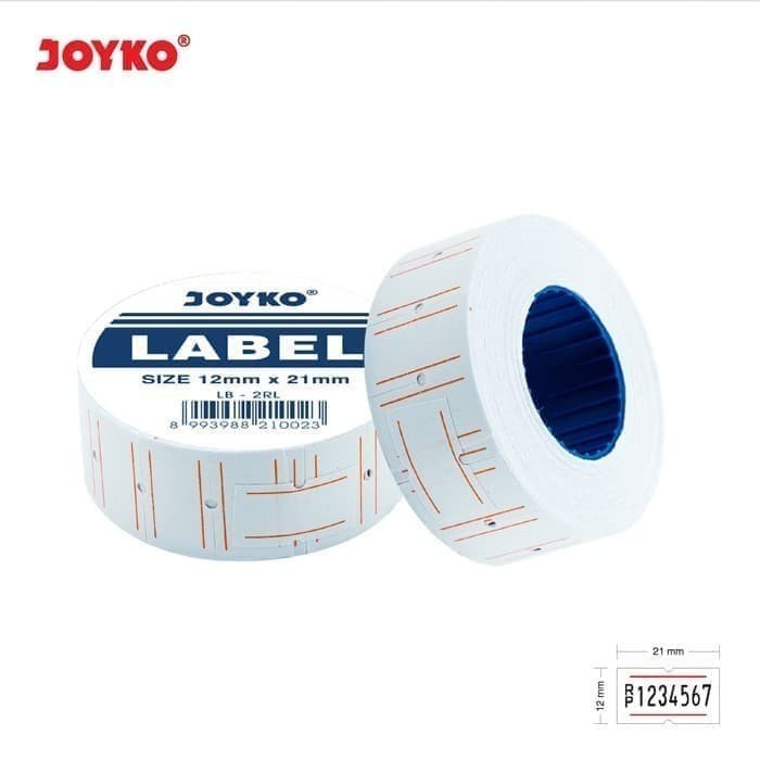 

Joyko Label 1 Baris Putih LB-2RL (harga 1 tabung = 10 rolls)