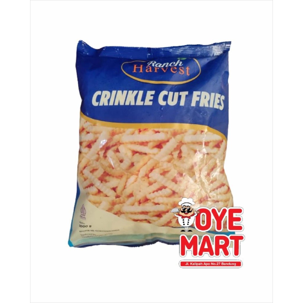 

RANCH HARVEST CRINKLE CUT 1KG / FRENCH FRIES KENTANG BEKU