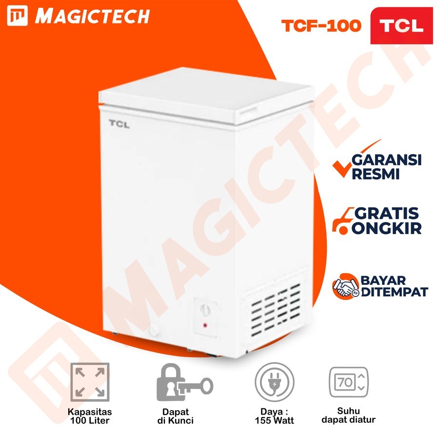 CHEST FREEZER TCL TCF-100YID / TCF100YID - 100 LITER