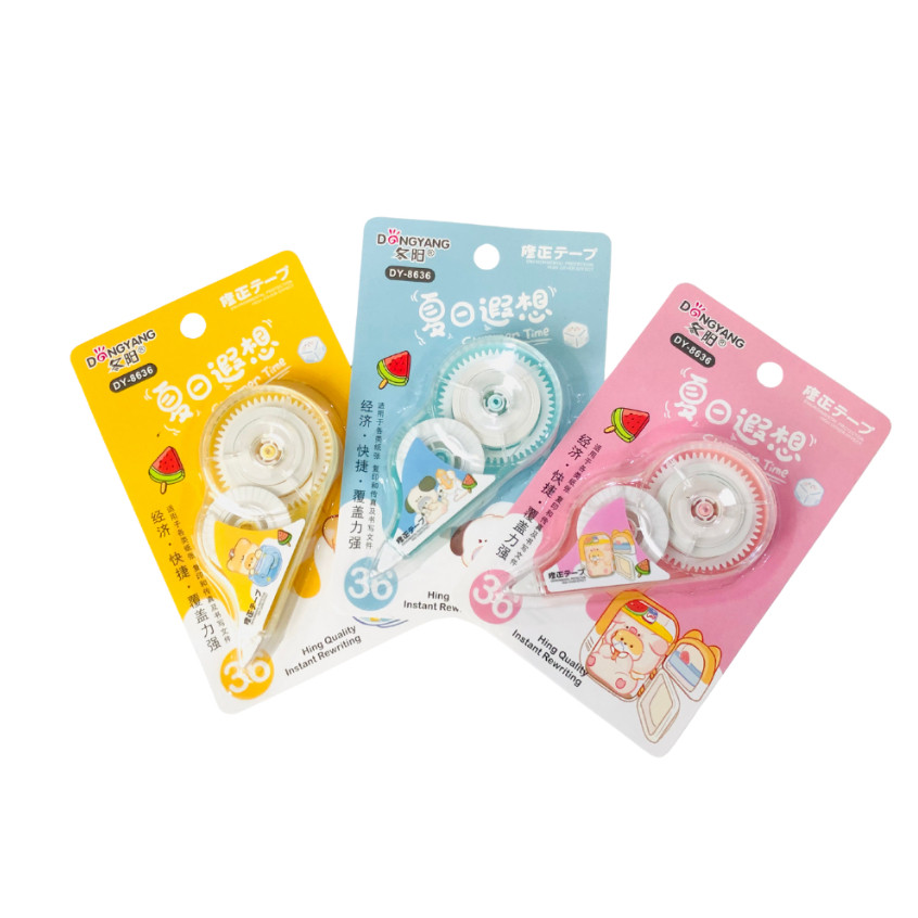 

Correction Tape Dongyang DY-8636 Summer Time Tipe-x Kertas Tip-ex Pita Impor Set Alat Tulis - SATUAN- SHAGB