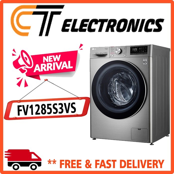 LG FV1285S3VS MESIN CUCI WASHER 8.5 KG FV-1285S3VS FV1285 1285S3VS