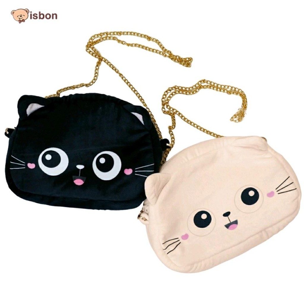 Tas sling MonoPoly | Tas kucing lucu halus | ISBON ISTANABONEKA