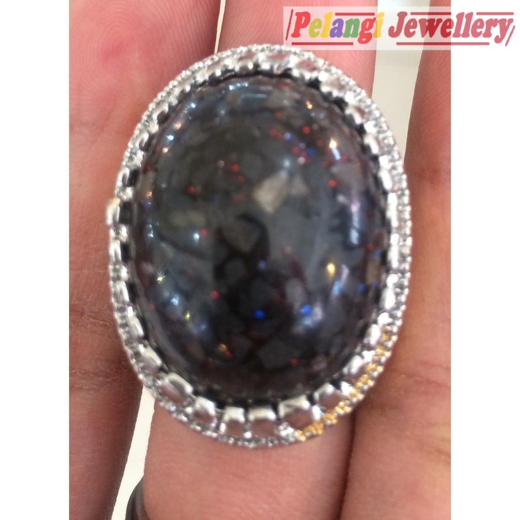 Cincin Titanium Batu Kalimaya Koral HQ