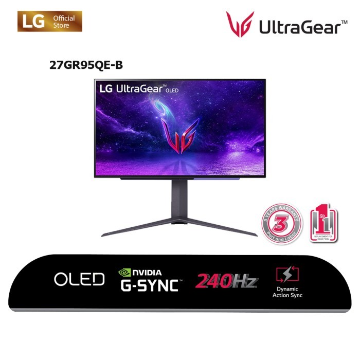 LG UltraGear OLED 27GR95QE-B QHD 240Hz with NVIDIA G-SYNC