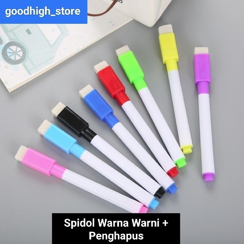 

1 Set Isi 8pc Spidol Warna Warni + Penghapus 2IN1