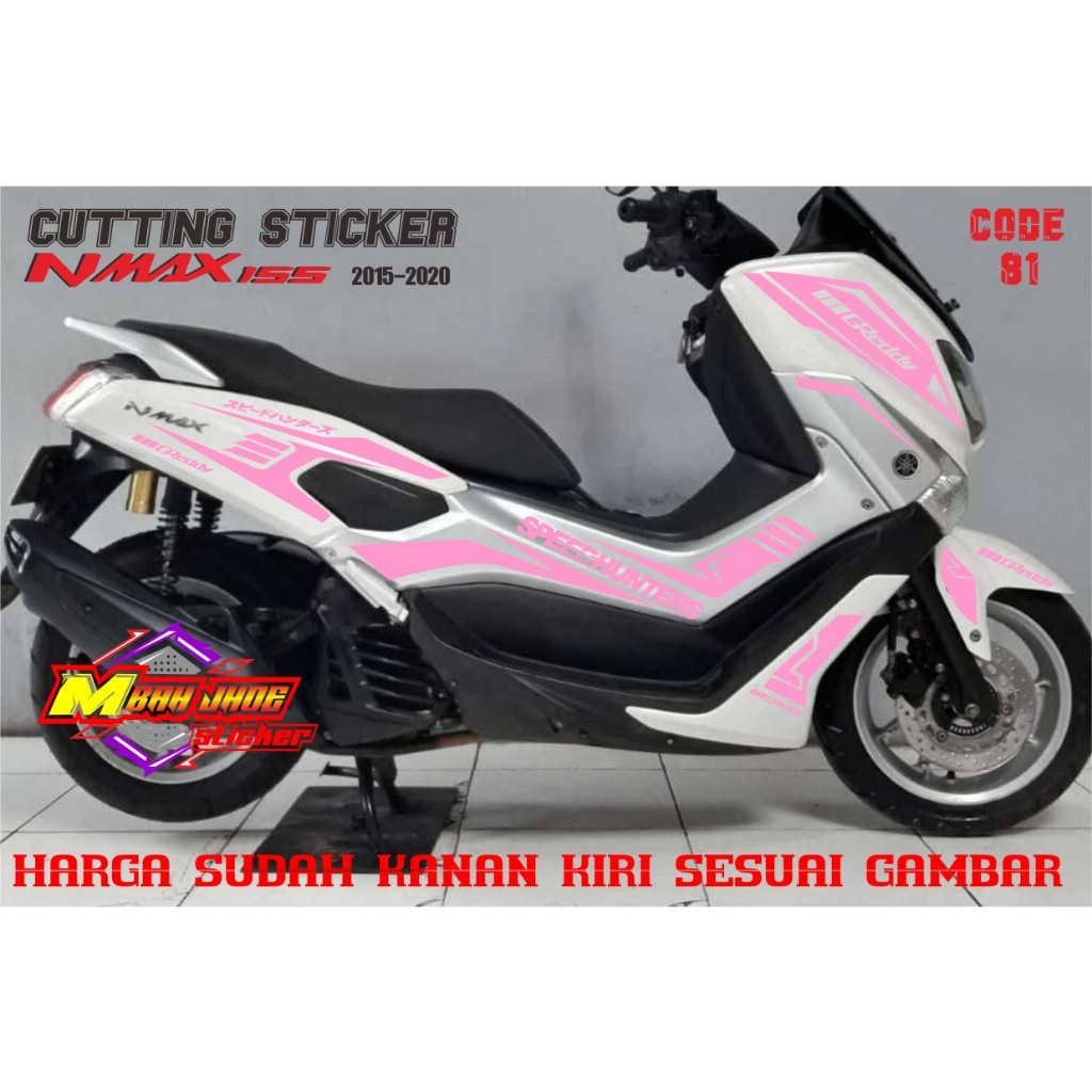Cutting Sticker Yamaha Nmax 155/Cutting Sticker Motor Nmax  body putih