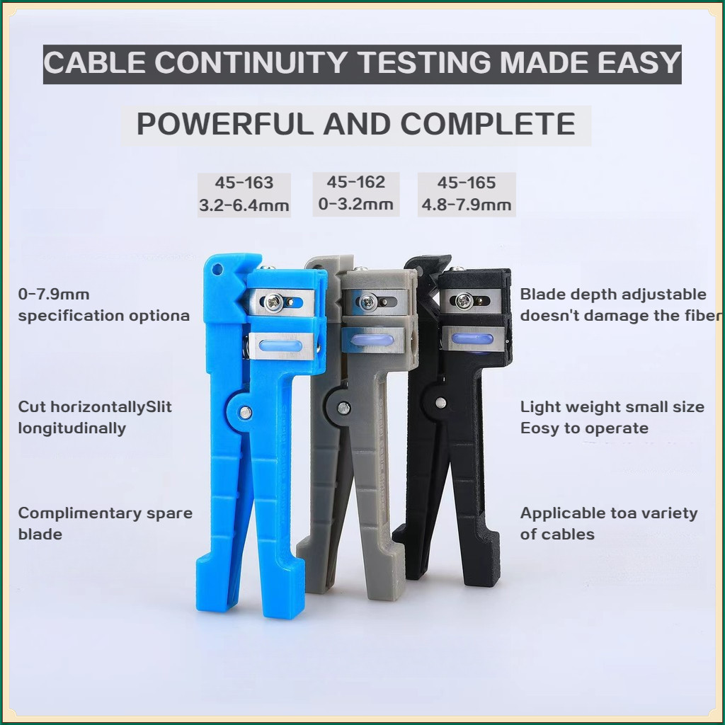 

Fiber Bundle Stripper 45-162 / 45-163 Alat Pemotong Kabel Pemotong Tabung Longgar Biru / Abu-abu / Hitam