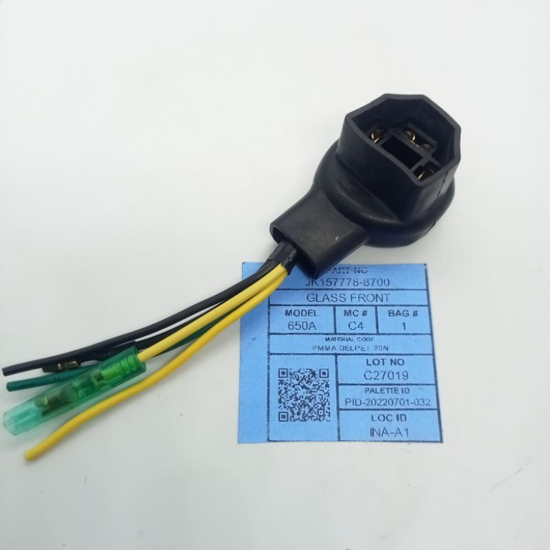 SOKET KABEL H4 KAKI 3 LAMPU DEPAN HONDA CRF 150 FITING LAMPU DEPAN HONDA