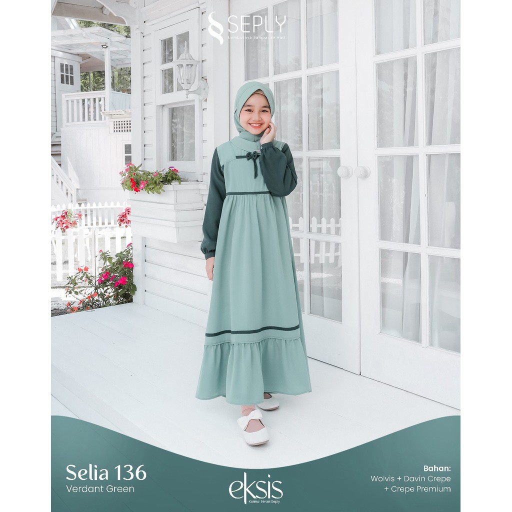 SEPLY GAMIS ANAK SELIA 136 VERDANT GREEN