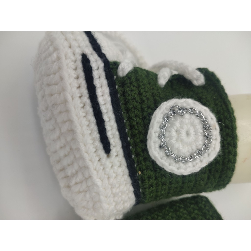 baby sock shoes sport style Model Q004 green color