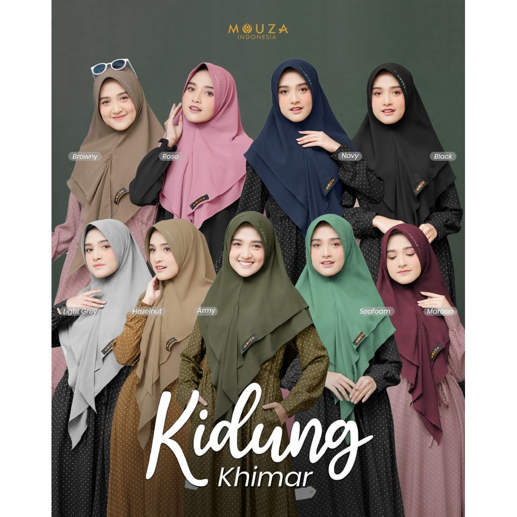 FawwazOShop - Khimar Kidung Hijab Ceruit Syar'i Wanita by Mouza