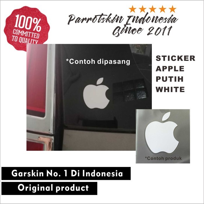 Sticker Logo Apple besar untuk mobil motor laptop Like Original stiker by Urbanite store