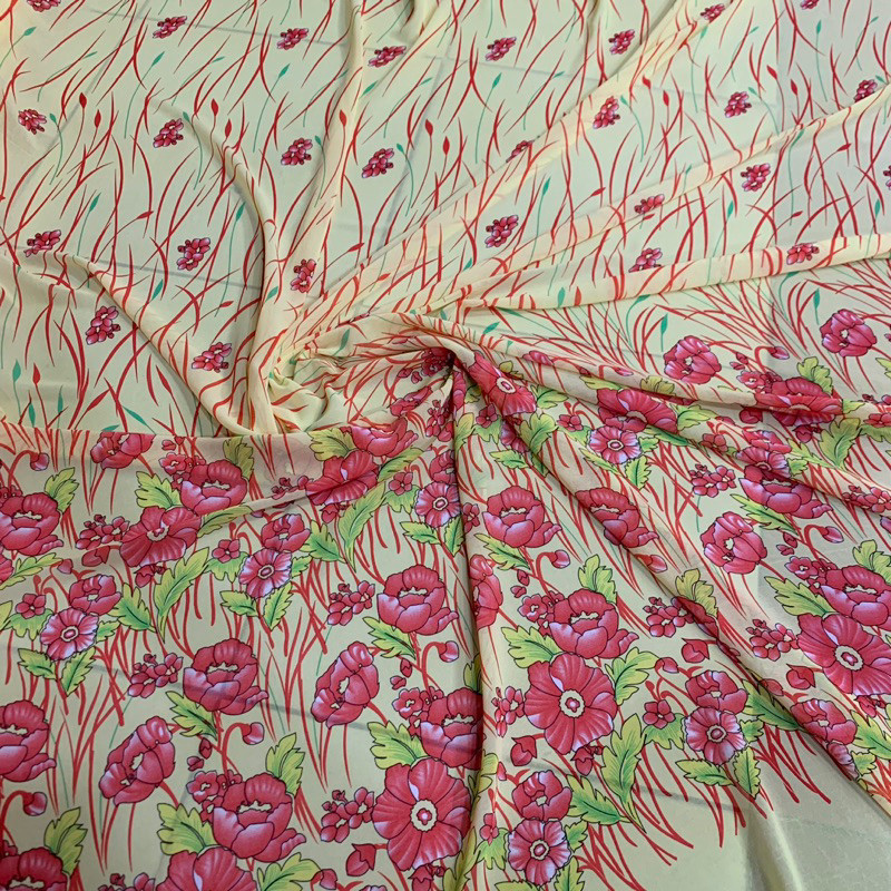 kain ceruty motif bunga - kain sifon motif - kain ceruty - kain gamis ceruty bunga - kain chiffon mo