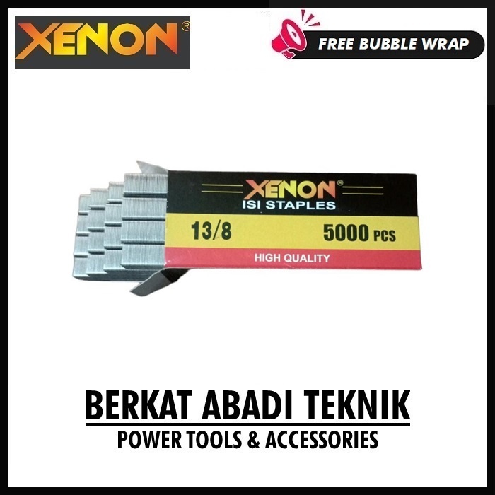 

XENON Isi Staples 13/8 Mesin Paku Tembak U Mata Air Nailer Nail Gun Angin Stapler Jok Motor Sofa
