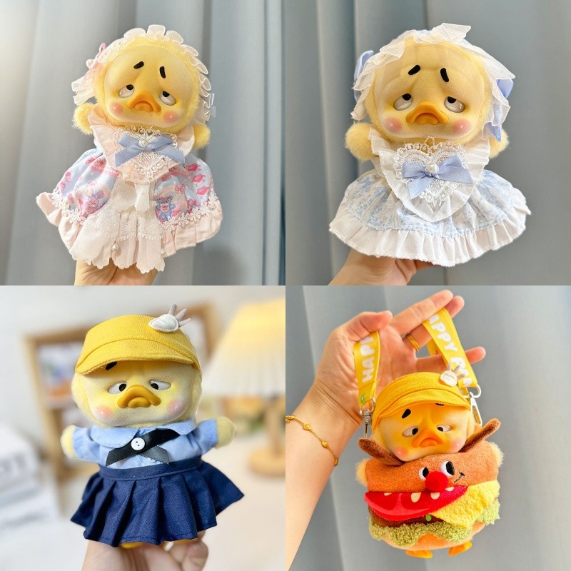 【READY】✨ 15CM~20CM  UPSET DUCK LABUBU pakaian boneka Kesal Jadi Saat Bekerja Baju bayi seri bebek me