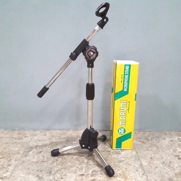 Stand Mic Pendek Croom Besi Tebal Free Holder Mic