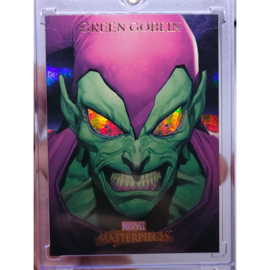 ORIGINAL Kartu Marvel Masterpieces Spider Man Green Goblin RARE HOLO