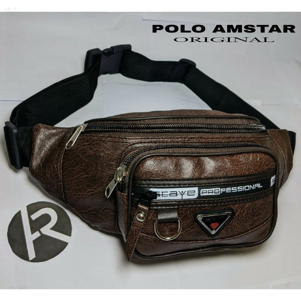 Tas Selempang Pria Waistbag POLO AMSTAR Original