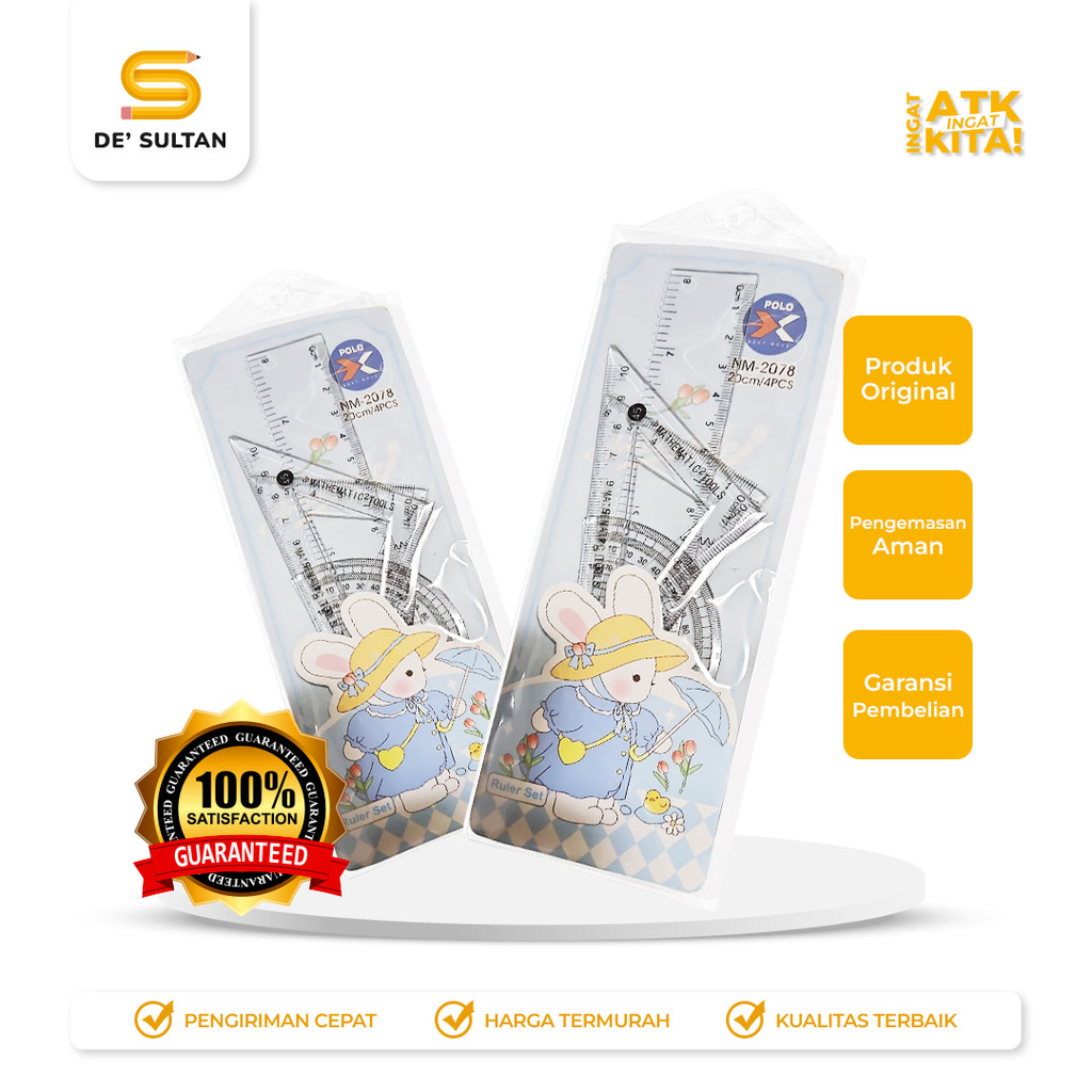

NEXT-M PAKET PENGGARIS/ RULER SET CUTE RABBIT NM-2078 (1SET)