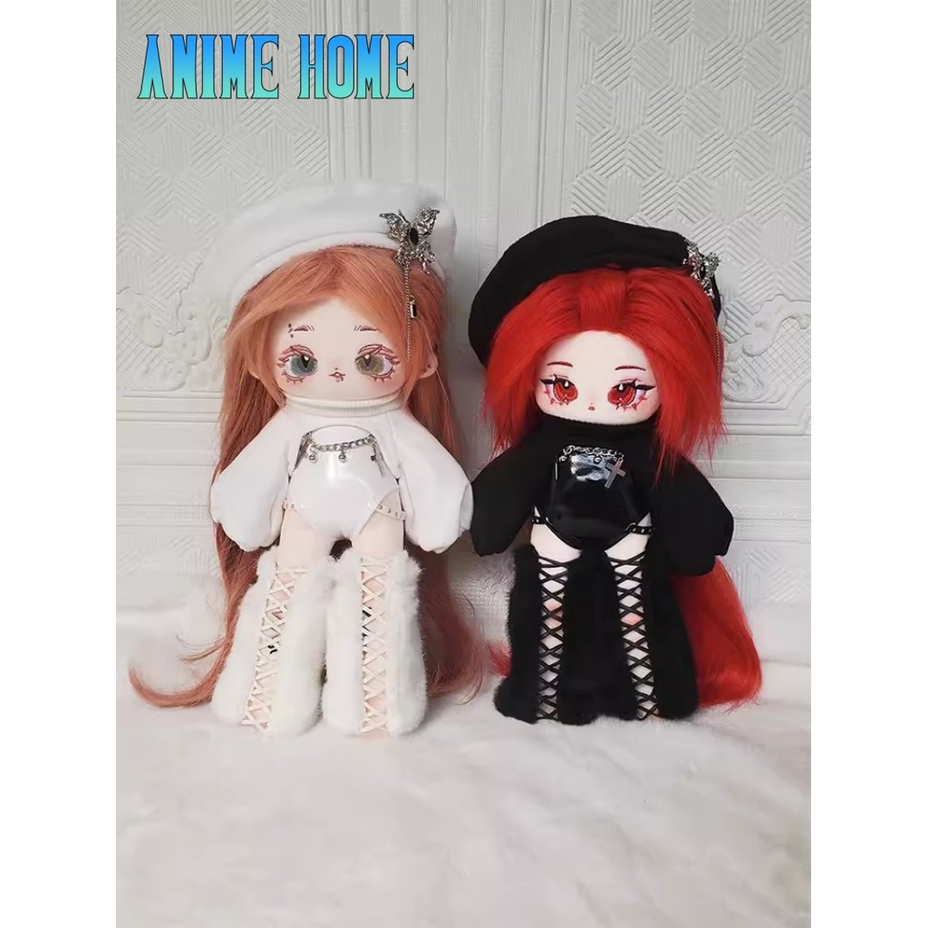 Original Black White Suit For 20cm Long Leg Doll Toy Sexy Costume Hat Cosplay YM Kids Gift Cute