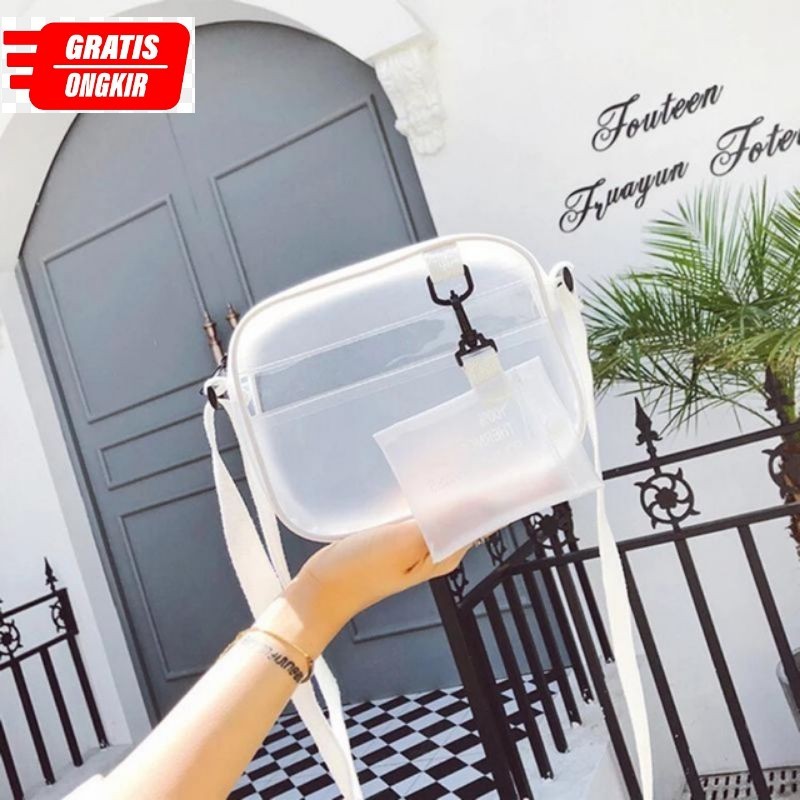 Tas Selempang Wanita Sling Bag Transparan