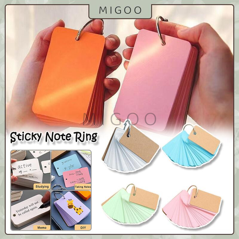 

Memo Notebook Ring / Flash Card Papper Keychain / Memo Ring