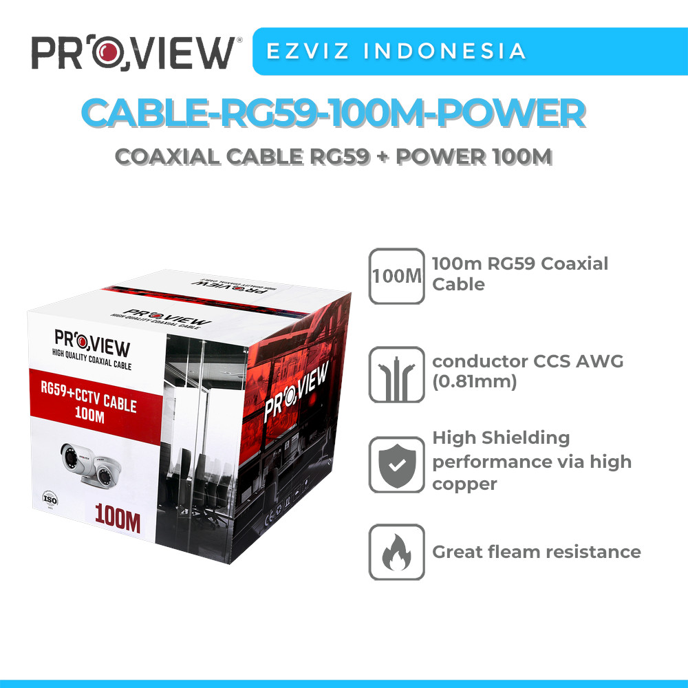 PROVIEW CABLE-RG59-100M-POWER COAXIAL CABLE RG59 + POWER 100M
